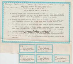 Maliye Bakanlığı Nama Yazılı Tasarruf Bonosu 1965 Mali Yılı İki Yüz Lira