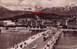 İSVİÇRE LUZERN / KÖPRÜ,GEMİ,ŞEHİR,DAĞ TEMALI GÜZEL BİR KARTPOSTAL...