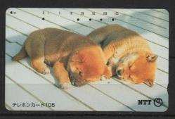 20640 YAVRU KÖPEK TEMALI JAPONYA TELEFON KARTI