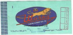 Otobüs Bileti: Ulusoy Turizm Seyahat Yolcu Bileti No. 190765