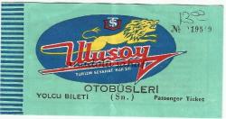 Otobüs Bileti: Ulusoy Turizm Seyahat Otobüsleri Yolcu Bileti No. 019519