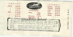 Otobüs Bileti: Ulusoy Turizm Seyahat Otobüsleri Yolcu Bileti No. 003837, 1978