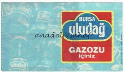 Otobüs Bileti: Kamil Koç Otobüs Terminali İşletmeleri Yolcu Bileti No. 56463 - 58. Hizmet Yılı / Bursa Uludağ Gazozu Reklamlı 1984