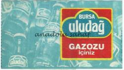 Otobüs Bileti: Kamil Koç Otobüs Terminali İşletmeleri Yolcu Bileti No. 14082 - 58. Hizmet Yılı / Bursa Uludağ Gazozu Reklamlı  1984