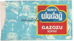 Otobüs Bileti: Kamil Koç Otobüs Terminali İşletmeleri Yolcu Bileti No. 65257 - 58. Hizmet Yılı / Bursa Uludağ Gazozu Reklamlı 1984