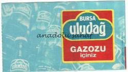 Otobüs Bileti: Kamil Koç Otobüs Terminali İşletmeleri Yolcu Bileti No. 76932 - 58. Hizmet Yılı / Bursa Uludağ Gazozu Reklamlı 1984