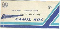 Otobüs Bileti: Kamil Koç Terminal İşletmeleri Yolcu Bileti No. 314640 - 62. Hizmet Yılı