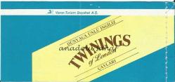 Otobüs Bileti: Varan Turizm Seyahat Yurtiçi Yolcu Bileti Gidiş No. 171463, 1991 / Dünyaca Ünlü İngiliz Twinings of London Çayları Reklamlı