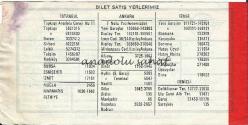 Otobüs Bileti: Köseoğlu Turizm Ticaret Otobüs İşletmesi  No. 10857, 1984