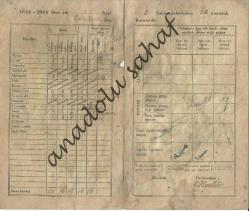 Karne: Ankara Atatürk Lisesi Ortaokul Çalışma Karnesi 1948-1949 Ders Yılı