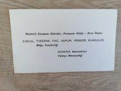 İzmir Tüccar Bayram Tebrik Kartı (Müzdat Yemişçi'ye ait)