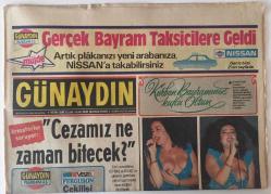 Efemera - Günaydın Gazetesi 26 Ağustos 1985 - Oya Aydoğan Göğüslerini Açınca Plajlarda Serbest Sahnede Niye Ya - kitantik - kitaLog