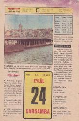 Efemera - 24  Eylül 1980 Takvim Yaprağı -Doğum Günü Hediyesi   EFM(N)6424 - kitantik - kitaLog