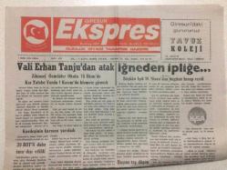 Efemera - Giresun Ekspres  Gazetesi 1 Ekim 1999 - Vali Erhan Tanju'dan Atak  GZ24134 - kitantik - kitaLog