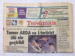 Efemera - Tercüman Gazetesi 10 Haziran 1981 - Tamer Arda Ve 3 Terörist Ölü Ele Geçirildi - GZ17406 - kitantik - kitaLog