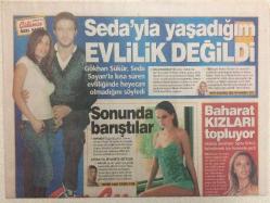 Efemera - Vatan Gazetesi  Gülümse  Eki 18 Ocak 2006 - Gökhan Şükür,Seda Sayan'la Yaşadığım Evlilik Değildi   G - kitantik - kitaLog