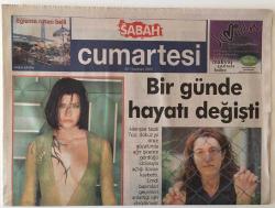 Efemera - Sabah Gazetesi Cumartesi Eki 30 Haziran 2001 - Cüneyt Akeroğlu : Kapak Giysileri Tasarlıyor Ve Başta - kitantik - kitaLog