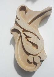 Ahşap Baskı - Ihlamur Baskı Lale  Deseni