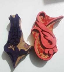 Ahşap Baskı - Ihlamur Baskı Lale  Deseni