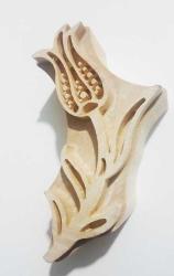 Ahşap Baskı - Ihlamur Baskı Lale  Deseni