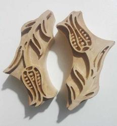 Ahşap Baskı - Ihlamur Baskı Lale  Deseni