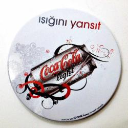 Coca Cola Light ışığını yansıt - Bardak altığı