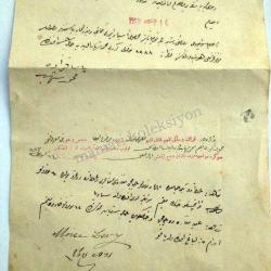 Moise LEVY imzalı Osmanlı'ca evrak - Efemera