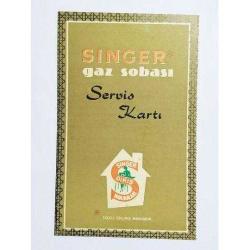Singer gaz sobası, servis kartı / Efemera