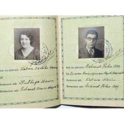 Türkiye Cumhuriyeti Adliye Vekaleti - 1933 tarihli Evlenme Cüzdanı  / Efemera