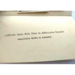Aktan Ticaret, yeni yıl tebriği / Aktan bezir yağı ve alüminyum boyaları - Efemera