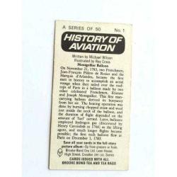 Montgolfier Balloon - History of Aviation / Brooke Bond Çay Kartı