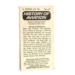 Sikorsky R-4 Helicopter - History of Aviation / Brooke Bond Çay Kartı