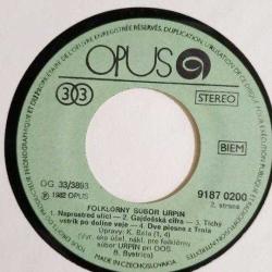 Sorovy Tanec - Lietala Behala - Naprostred Ulici / Folklorny Subor Urpin Banska Bystrica - 45'lik Plak