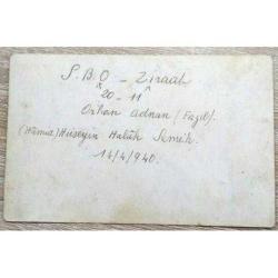 S.B.O. - Ziraat Orhan Adnan (Fazıl) Hüseyin Haluk Semih.1940 Futbolcular - 7x11 cm Fotoğraf