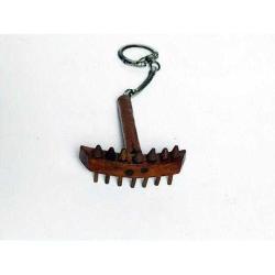 Ahşap minyatür tırmık - Anahtarlık