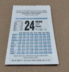 Efemera - 24 ocak 2021 takvim yaprağı (fazilet takvimi) - kitantik - kitaLog