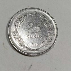 P21--MADENİ PARA 1970 25 KURUŞ