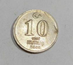 P21--MADENİ PARA 2005 10 YENİ KURUŞ
