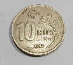 P21--MADENİ PARA 1997 10 BİN LİRA