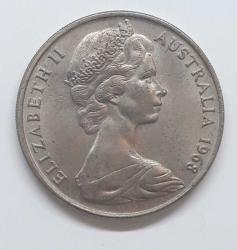Avustralia 20 Cent 1968 Kraliçe Elizabeth II