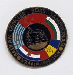 Antika - Balkan Gençler Boks Şampiyonası Rozeti 1980 İzmir Büyük Boy - kitantik - kitaLog