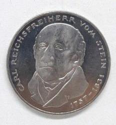 Almanya 1981 Carl Reichsfreiherr Vom Stein Hatıra 5 Mark Çil