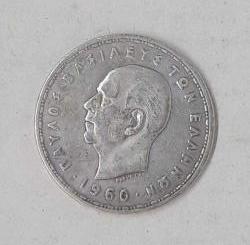 Yunanistan Gümüş 20 Drahmi 1960