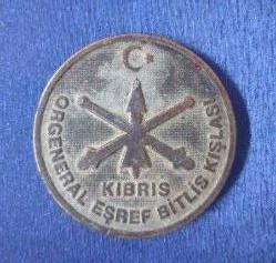 Kıbrıs Orgeneral Eşref Bitlis Kışlası Plaket Nadir Eski Tip