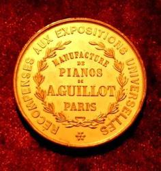 Madalya - Madalyon - 1855 Paris Uluslararası Fuarı A.Guillot'a verilen Bronz Madalyon -11086H