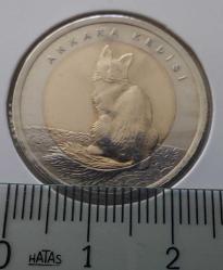 2015 BİR 1 TÜRK LİRASI ANKARA KEDİSİ HATIRA PARASI ÇİL kk1ee2