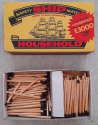 SAFETY SHIP MATCH WIPE CLEAN SURFACE HOUSEHOLD - KİBRİT KUTUSU DOLU, KOLEKSİYONLUK (BÜYÜK KİBRİT KUTUSU)