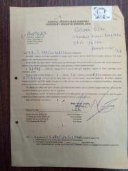 Efemera - Orhan Veli Pullu Sosyal Sigortalar Kurumu Bakırköy Sigorta Müdürlüğü Antetli Kağıt 1995 Yılı - kitantik - kitaLog