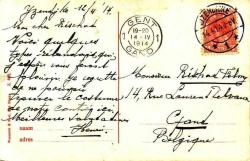 1914 POSTADAN GEÇMİŞ HOLLANDA KARTPOSTALI, ZOUTELANDE....