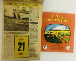 21 Şubat 1978 hediyelik orijinal Hürriyet takvim yaprağı (Cin Ali kitabı hediyeli:)